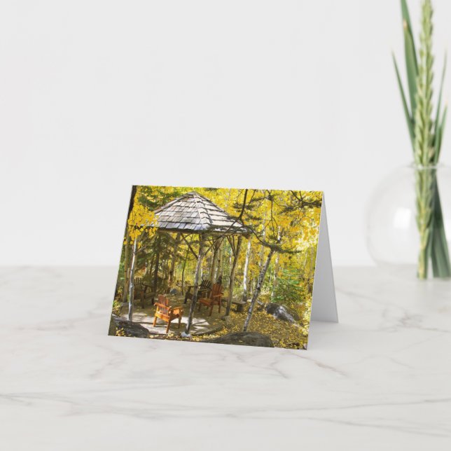 Blank Card, Autumn Gazebo Card (Front)