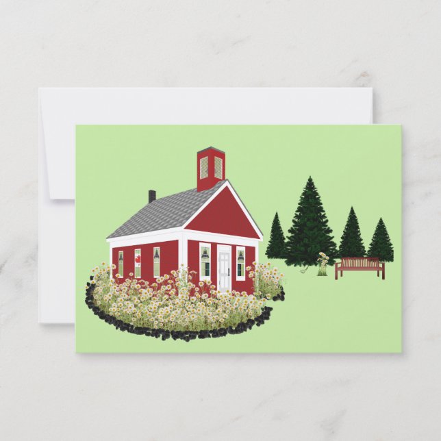 Blank Card - Canadian Flag Version School (Front)