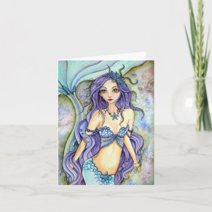 Blank Card - Dream of Purple mermaid