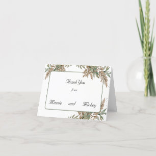 Blank card -green and brown foliage