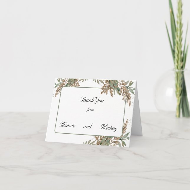 Blank card -green and brown foliage (Front)
