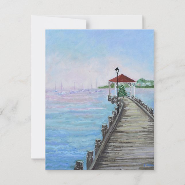 Blank Card Painting Northport Village DocK (Front)