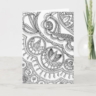 Blank Card - Paisley Inspired Design 2
