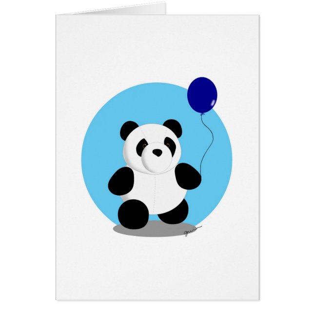 Blank Card - Panda Blue (Front)