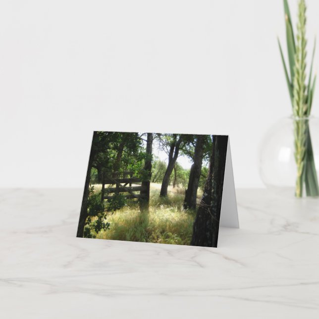 Blank Card, Rustic Gate Thank You Card (Front)