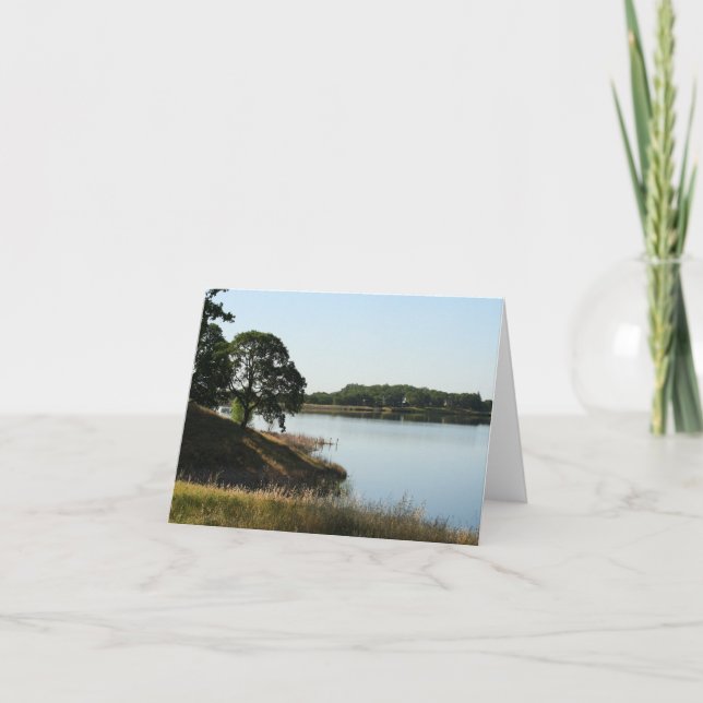 Blank Card, Scenic Lake Thank You Card (Front)