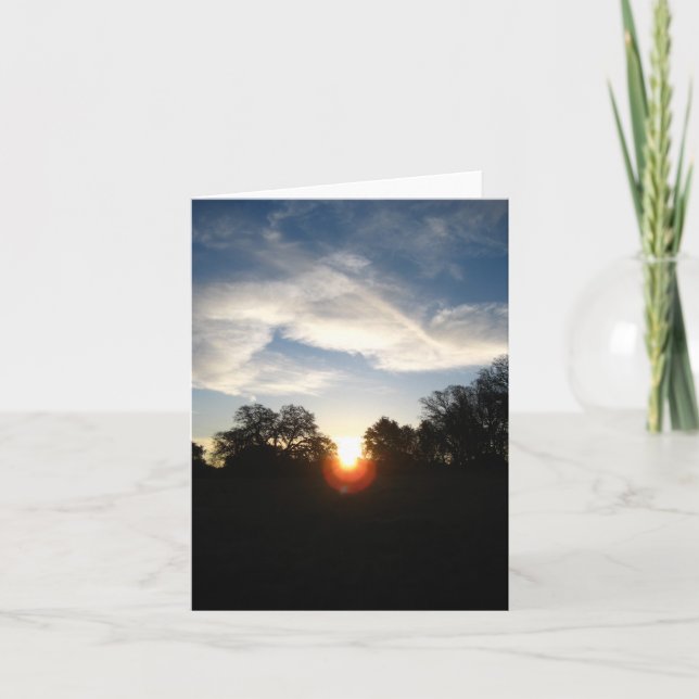 Blank Card, Sunrise Thank You Card (Front)