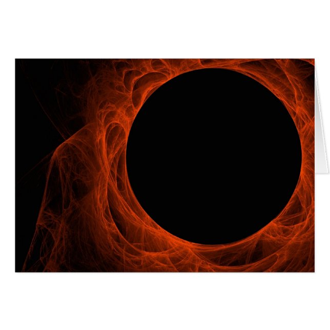 Blank Card with Fractal Design Background (Front Horizontal)
