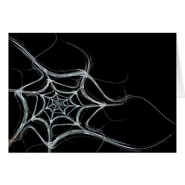 Blank Card with Fractal Spider Web Background (Front Horizontal)
