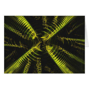 Blank Card with Fractal Spiral Design Background