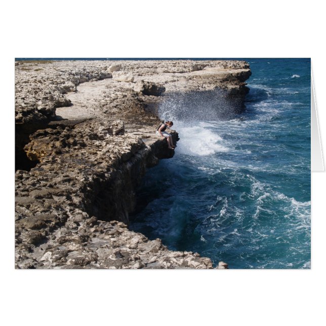 Blank Card with image of Devil's Bridge in Antigua (Front Horizontal)