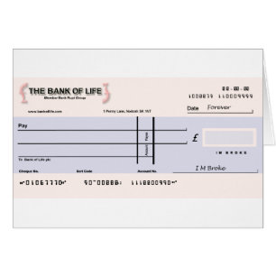 Blank Check Card