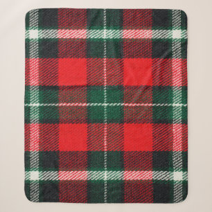 Blank chequered fabric texture, background with co sherpa blanket