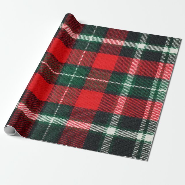 Blank chequered fabric texture, background with co wrapping paper (Unrolled)