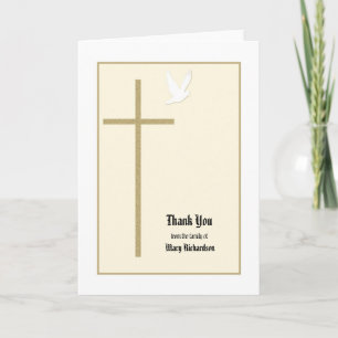 Blank Christian Memorial Thank You Card
