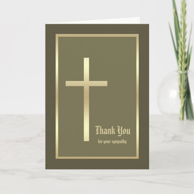 Blank Christian Sympathy Thank You Card (Front)