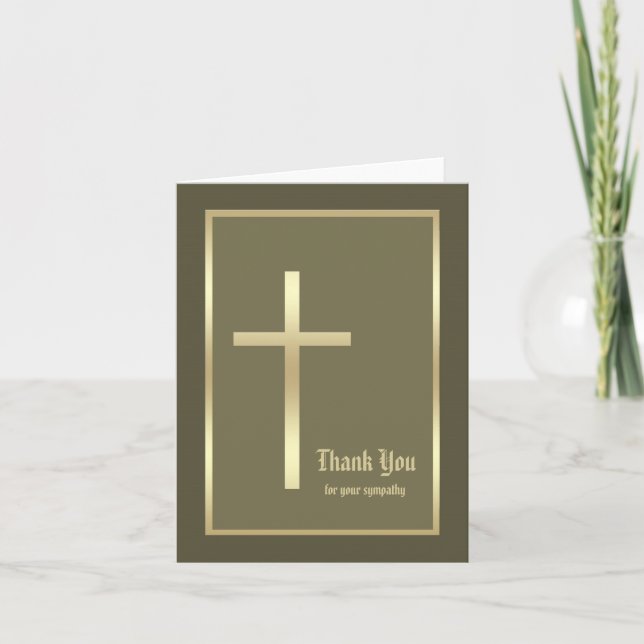 Blank Christian Sympathy Thank You Note Card (Front)