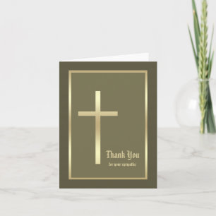 Blank Christian Sympathy Thank You Note Card