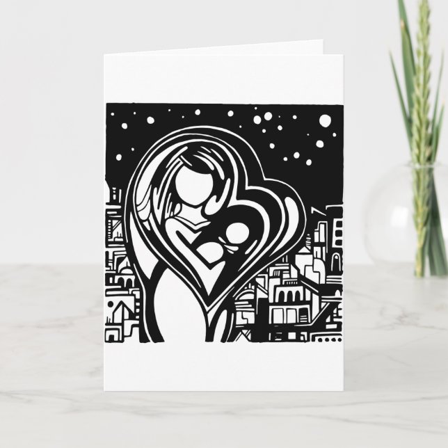 Blank Christmas Card – Madonna and Child (Front)