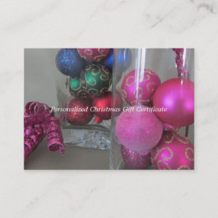 Blank Christmas Gift Certificate