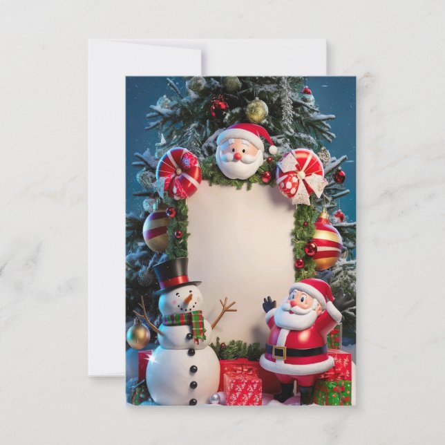 Blank Christmas Invitation Card (Front)