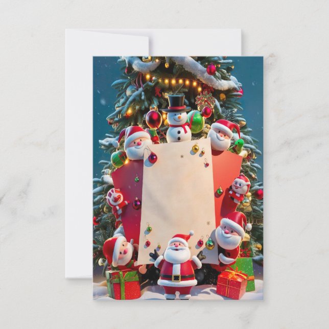 Blank Christmas Invitation Card (Front)