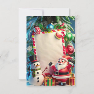 Blank Christmas Invitation Card