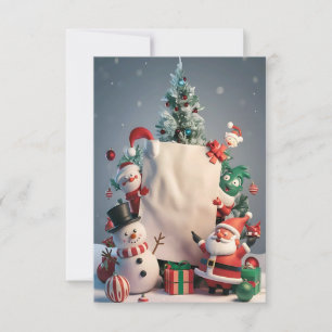 Blank Christmas Invitation Card