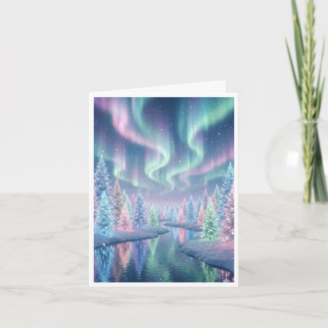 Blank Christmas scene card (Front)