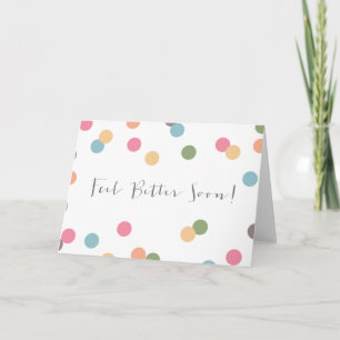 Blank Confetti Dot Get Well Soon Card