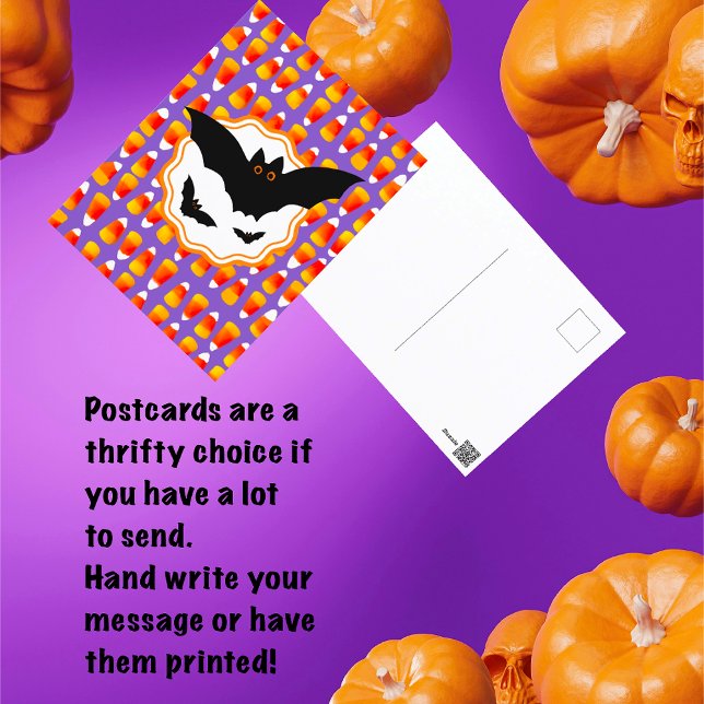 Blank Crazy Candy Corn Halloween Sales Postcard (Creator Uploaded)