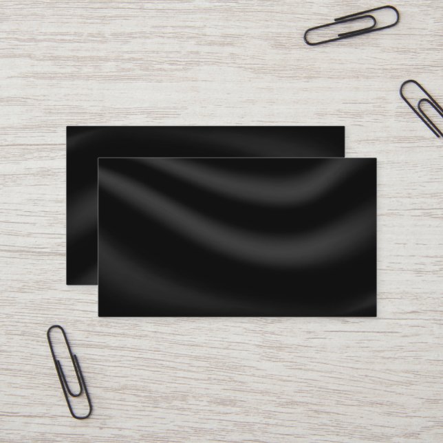 BLANK CREATE YOUR OWN BLACK BUSINESS CARD (Front/Back In Situ)