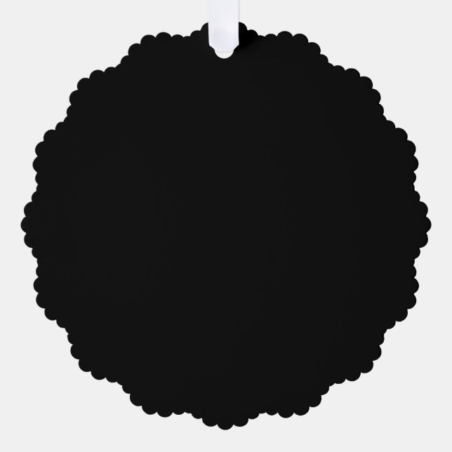 Blank Create Your Own - Black Tree Decoration Card (Front)
