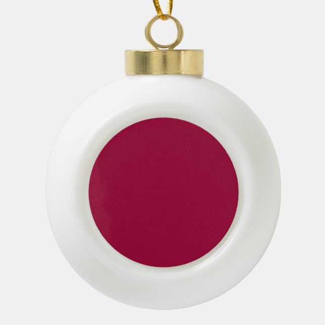 Blank Create Your Own - Cherry Red Ceramic Ball Christmas Ornament (Front)
