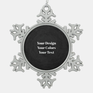 Blank - Create Your Own Custom Snowflake Pewter Christmas Ornament