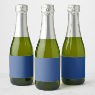 Blank Create Your Own - Deep Blue Sparkling Wine Label