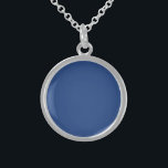 Blank Create Your Own - Deep Blue Sterling Silver Necklace<br><div class="desc">Blank Create Your Own - Deep Blue

Create your own custom personalised wedding supplies,  decorations,  invitations,  favours,  gifts and more by uploading your own images and choosing your favourite colours,  product types and styles.</div>