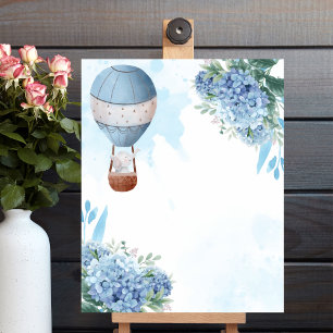 Blank Create Your Own Elephant Hot Air Balloon  Poster