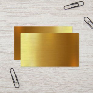 BLANK CREATE YOUR OWN GOLD BUSINESS CARD