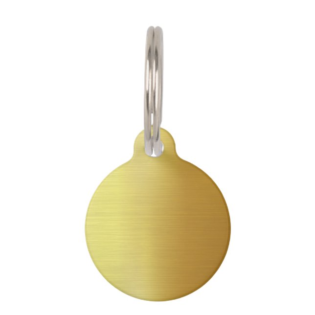 BLANK CREATE YOUR OWN GOLD PET ID TAG (Front)