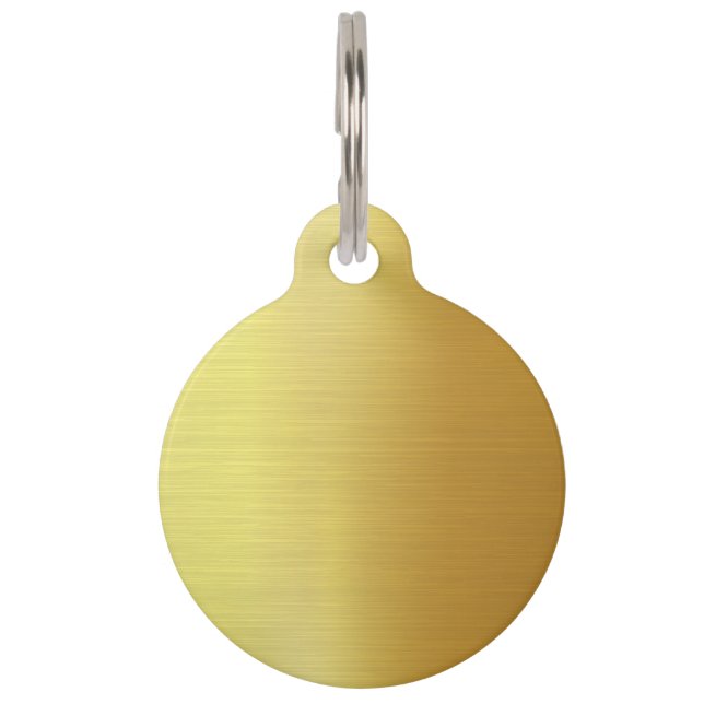 BLANK CREATE YOUR OWN GOLD PET ID TAG (Front)