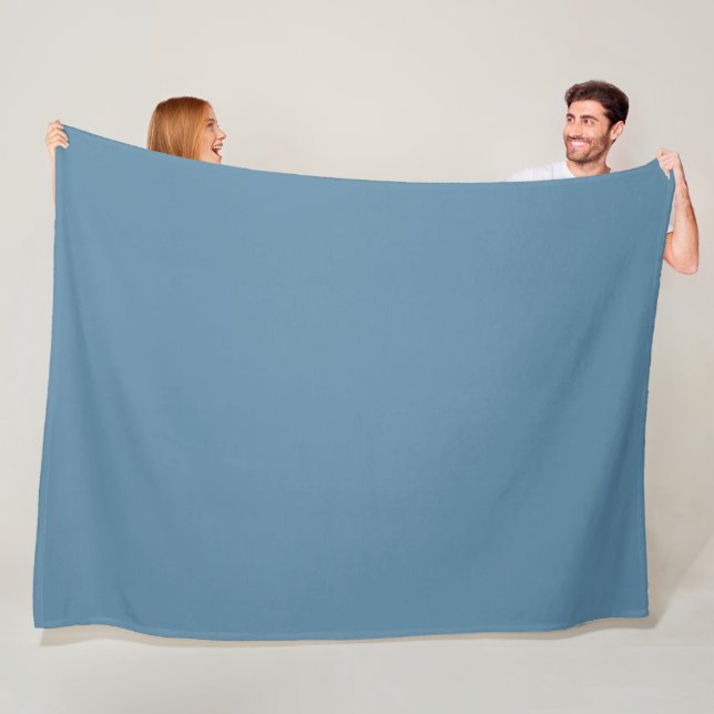 Blank Create Your Own - Grey Blue Fleece Blanket (In Situ)