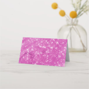 Blank Create Your Own Magenta Glitter Loyalty Card