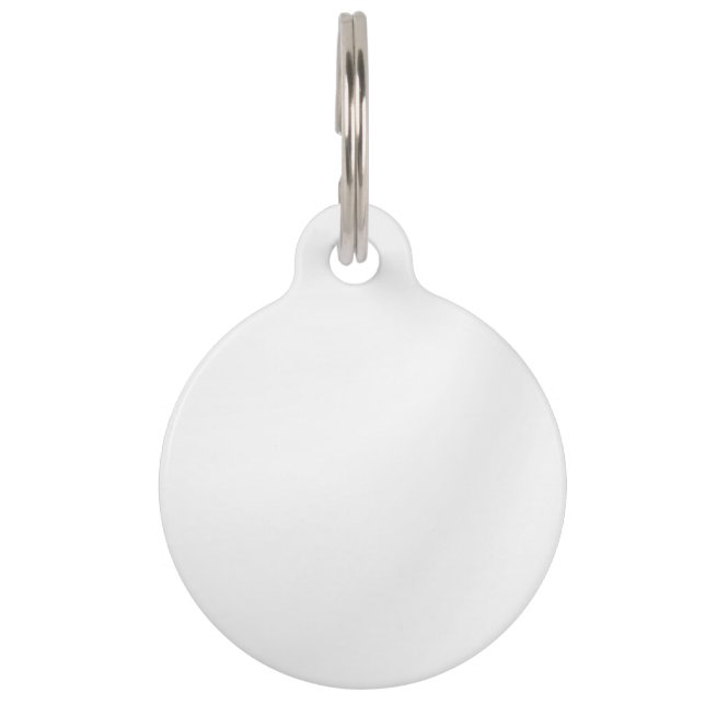 BLANK CREATE YOUR OWN WHITE PET ID TAG (Front)