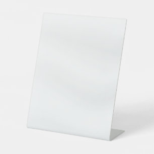 BLANK CREATE YOUR OWN WHITE SATIN PEDESTAL SIGN