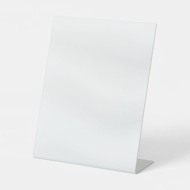 BLANK CREATE YOUR OWN WHITE SATIN PEDESTAL SIGN (Front)