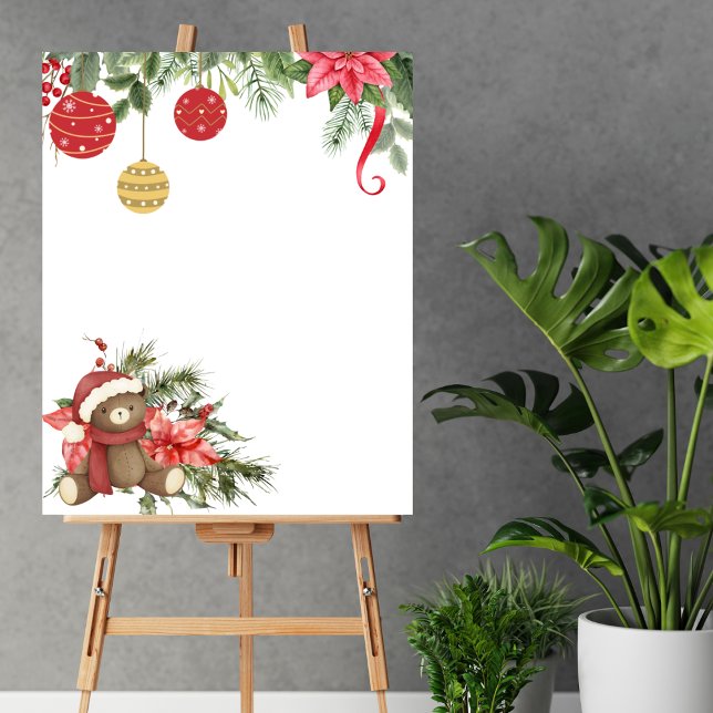 Blank Create Your Own Winter Christmas Ornaments Poster (Creator Uploaded)