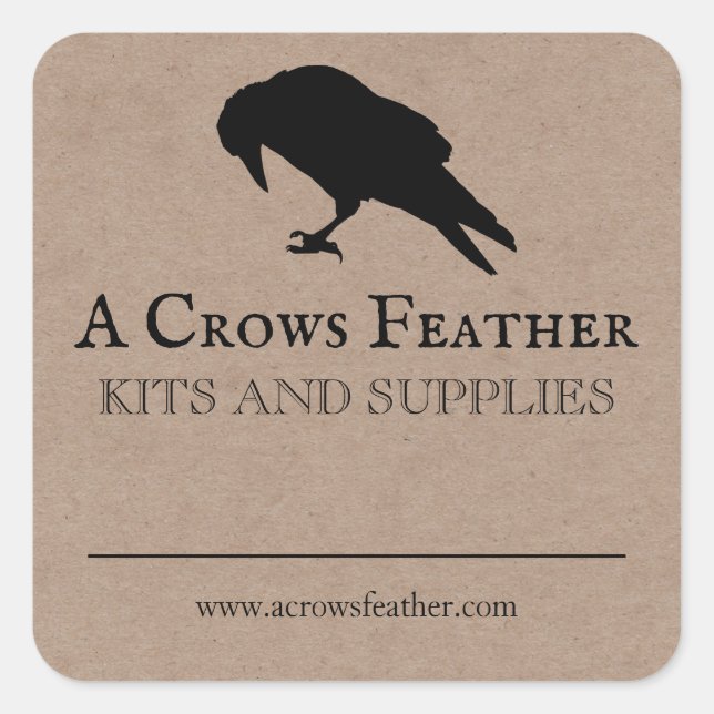 Blank Crow Spell Herb Crystal Product Labels (Front)