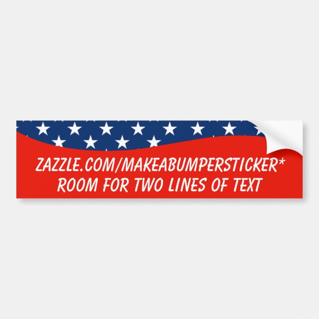BLANK CURVE PATRIOTIC BUMPER STICKER (Front)