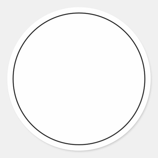 Blank Custom Colour Classic Round Sticker (Front)